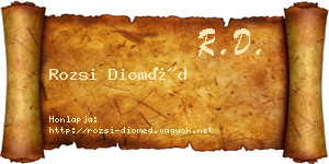 Rozsi Dioméd névjegykártya